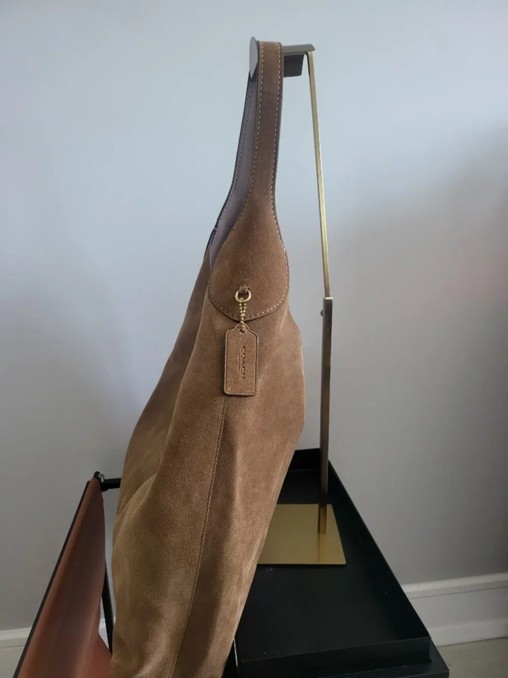 The Ever famous Coach Brooklyn Shoulder Bag 39 in warm brown suede!!!!